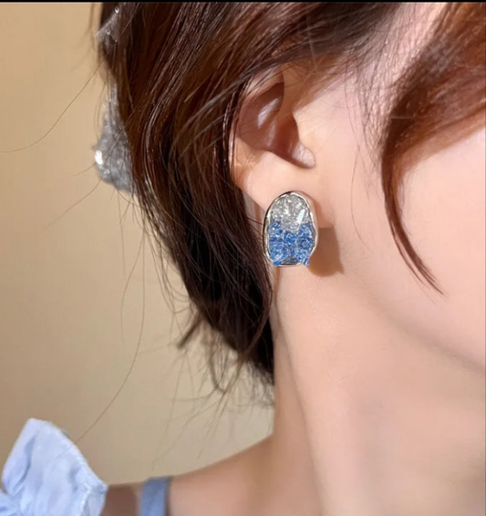Blue Crystal Earrings