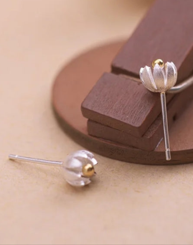 Earrings Flower Two-Color