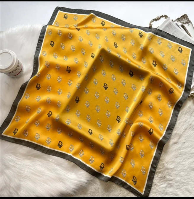 High-quality colored satin scarf in color 194-01