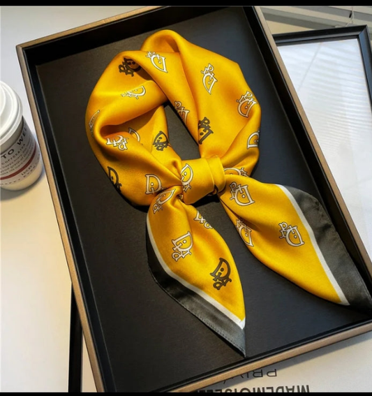 High-quality colored satin scarf in color 194-01