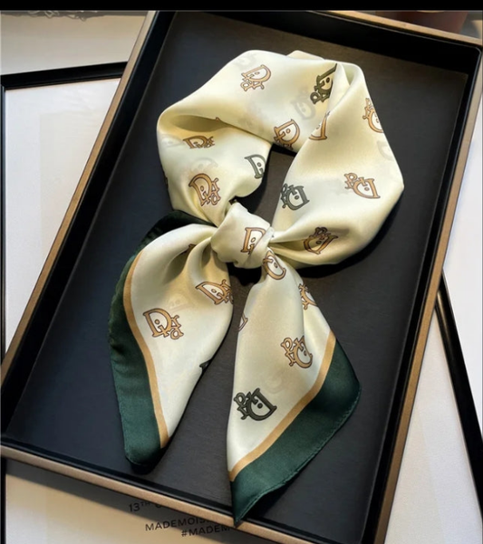 Scarf floral 194-03  High-quality satin
